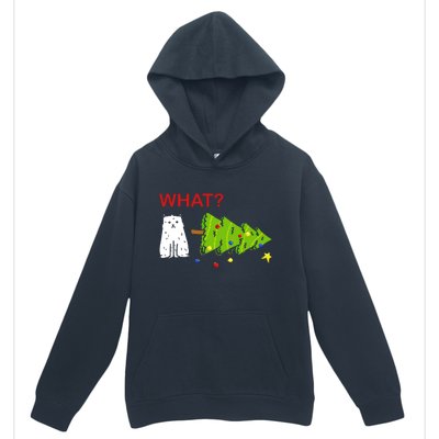 Funny Christmas XMas Cat What? Urban Pullover Hoodie