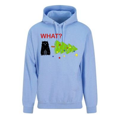 Funny Christmas XMas Cat What? Unisex Surf Hoodie