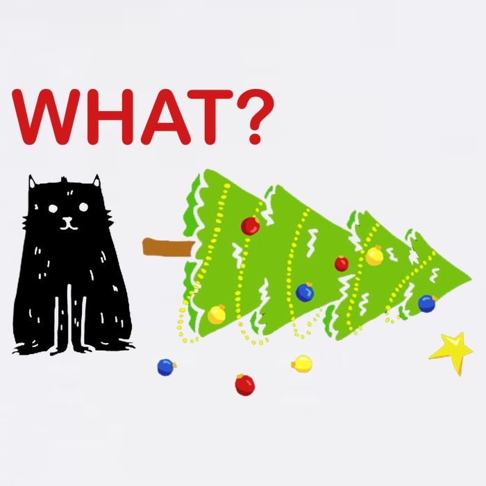 Funny Christmas XMas Cat What? Garment-Dyed Sweatshirt