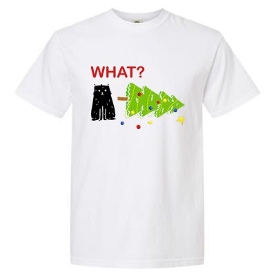 Funny Christmas XMas Cat What? Garment-Dyed Heavyweight T-Shirt