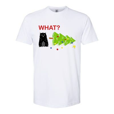 Funny Christmas XMas Cat What? Softstyle® CVC T-Shirt