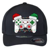 Funny Christmas Xmas Gamer Video Gaming Controller Santa Hat Flexfit Unipanel Trucker Cap