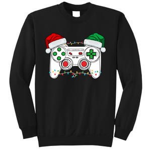 Funny Christmas Xmas Gamer Video Gaming Controller Santa Hat Sweatshirt