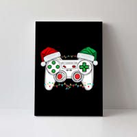 Funny Christmas Xmas Gamer Video Gaming Controller Santa Hat Canvas