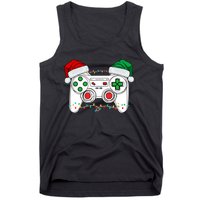 Funny Christmas Xmas Gamer Video Gaming Controller Santa Hat Tank Top