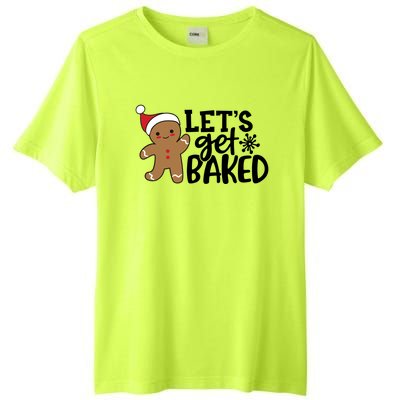 Funny Christmas Xmas Gingerbread Cookie Lets Get Baked Gift Tall Fusion ChromaSoft Performance T-Shirt