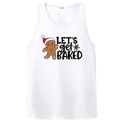 Funny Christmas Xmas Gingerbread Cookie Lets Get Baked Gift PosiCharge Competitor Tank