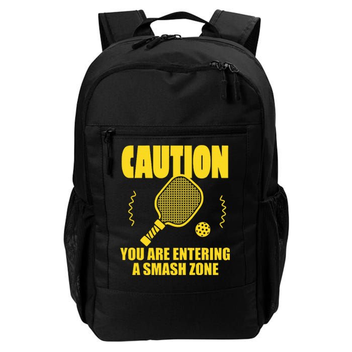 Funny Caution You Are Entering Smash Zone Pickleball   Daily Commute Backpack