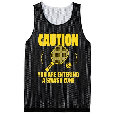 Funny Caution You Are Entering Smash Zone Pickleball   Mesh Reversible Basketball Jersey Tank