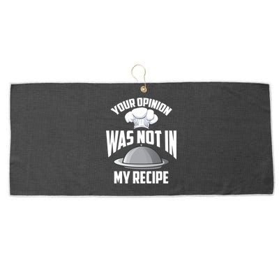 Funny Chef Your Opinion Recipe Cute Culinary Head Cook Gift Large Microfiber Waffle Golf Towel