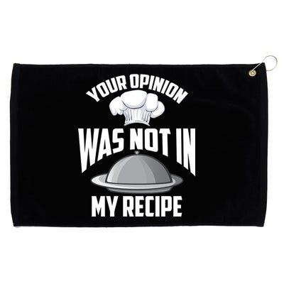 Funny Chef Your Opinion Recipe Cute Culinary Head Cook Gift Grommeted Golf Towel