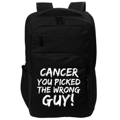 Funny Cancer You Picked The Wrong Guy Fighter Survivor Gift Impact Tech Backpack