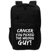 Funny Cancer You Picked The Wrong Guy Fighter Survivor Gift Impact Tech Backpack
