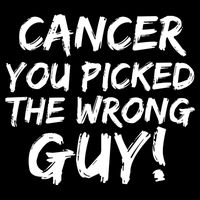 Funny Cancer You Picked The Wrong Guy Fighter Survivor Gift Drawstring Bag