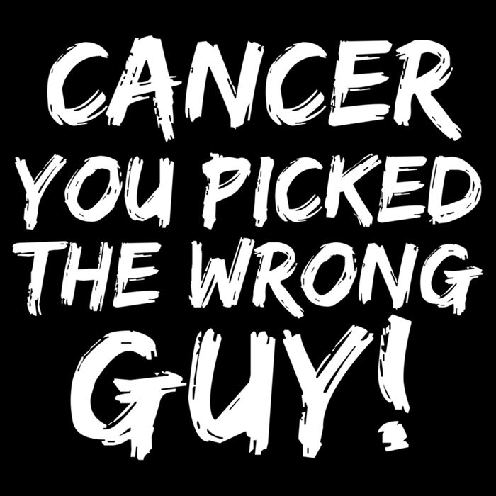 Funny Cancer You Picked The Wrong Guy Fighter Survivor Gift Drawstring Bag
