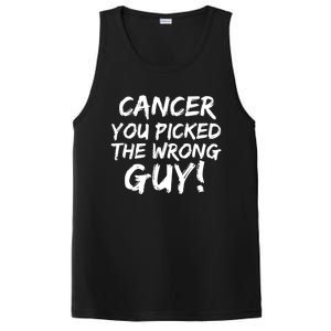 Funny Cancer You Picked The Wrong Guy Fighter Survivor Gift PosiCharge Competitor Tank