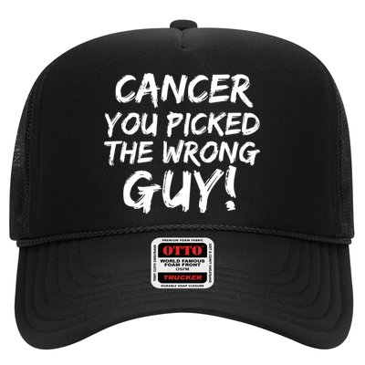 Funny Cancer You Picked The Wrong Guy Fighter Survivor Gift Trucker Hat
