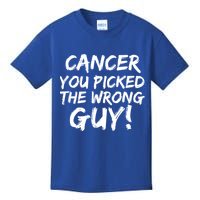 Funny Cancer You Picked The Wrong Guy Fighter Survivor Gift Kids T-Shirt