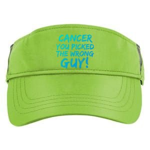 Funny Cancer You Picked The Wrong Guy Fighter Survivor Gift Adult Drive Performance Visor