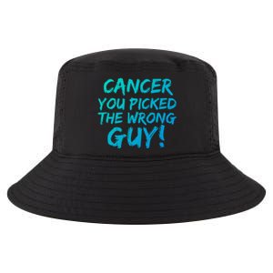 Funny Cancer You Picked The Wrong Guy Fighter Survivor Gift Cool Comfort Performance Bucket Hat