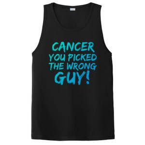 Funny Cancer You Picked The Wrong Guy Fighter Survivor Gift PosiCharge Competitor Tank