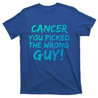 Funny Cancer You Picked The Wrong Guy Fighter Survivor Gift T-Shirt