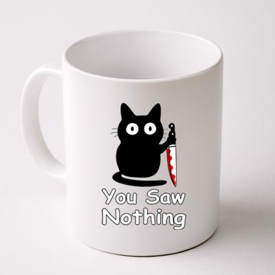 Funny Cat You Saw Nothing Funny Black Cat Gift Idea Coffee Mug