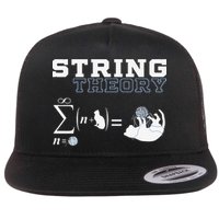 Funny Cat Yarn String Theory Flat Bill Trucker Hat