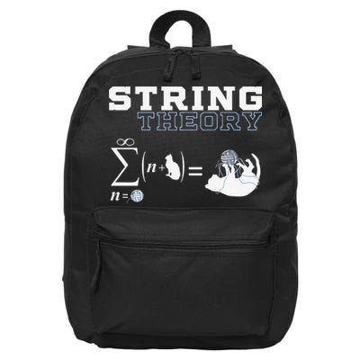 Funny Cat Yarn String Theory 16 in Basic Backpack