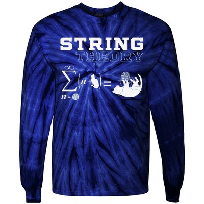 Funny Cat Yarn String Theory Tie-Dye Long Sleeve Shirt