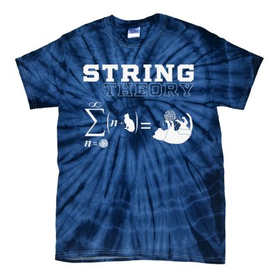 Funny Cat Yarn String Theory Tie-Dye T-Shirt