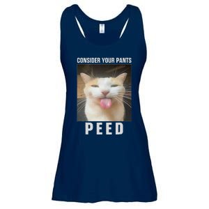 Funny Consider Your Pants Peed Silly Cat Meme Ladies Essential Flowy Tank