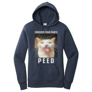 Funny Consider Your Pants Peed Silly Cat Meme Women's Pullover Hoodie