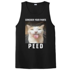 Funny Consider Your Pants Peed Silly Cat Meme PosiCharge Competitor Tank