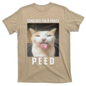 Funny Consider Your Pants Peed Silly Cat Meme T-Shirt