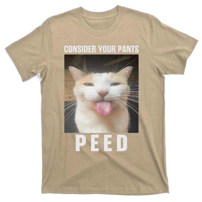 Funny Consider Your Pants Peed Silly Cat Meme T-Shirt