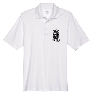 Funny Christian Y.Olo Brb Jk Jesus Men's Origin Performance Piqué Polo