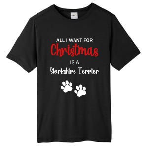 Funny Christmas Yorkshire Terrier Dog Gift Tall Fusion ChromaSoft Performance T-Shirt