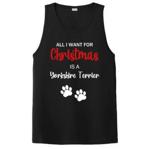 Funny Christmas Yorkshire Terrier Dog Gift PosiCharge Competitor Tank