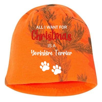 Funny Christmas Yorkshire Terrier Dog Gift Kati - Camo Knit Beanie