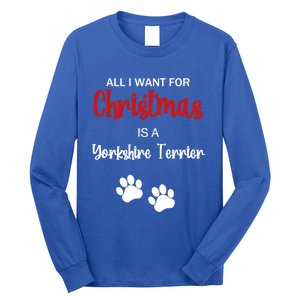 Funny Christmas Yorkshire Terrier Dog Gift Long Sleeve Shirt