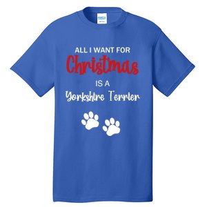 Funny Christmas Yorkshire Terrier Dog Gift Tall T-Shirt