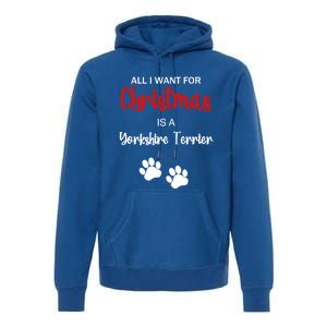 Funny Christmas Yorkshire Terrier Dog Gift Premium Hoodie