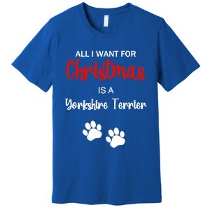 Funny Christmas Yorkshire Terrier Dog Gift Premium T-Shirt