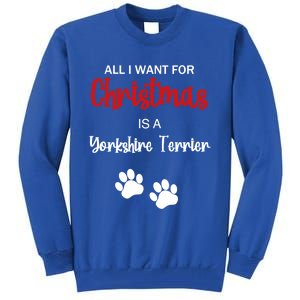 Funny Christmas Yorkshire Terrier Dog Gift Tall Sweatshirt