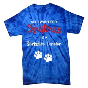 Funny Christmas Yorkshire Terrier Dog Gift Tie-Dye T-Shirt