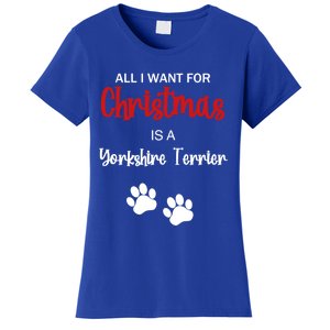 Funny Christmas Yorkshire Terrier Dog Gift Women's T-Shirt