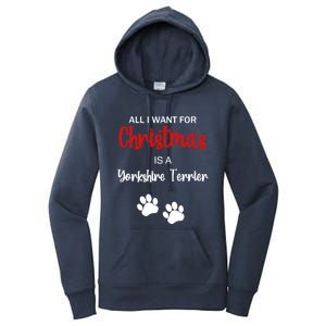 Funny Christmas Yorkshire Terrier Dog Gift Women's Pullover Hoodie