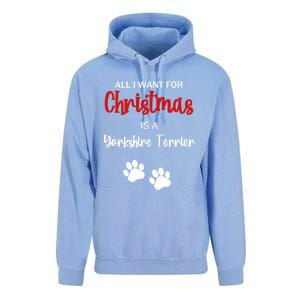 Funny Christmas Yorkshire Terrier Dog Gift Unisex Surf Hoodie