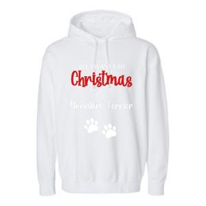 Funny Christmas Yorkshire Terrier Dog Gift Garment-Dyed Fleece Hoodie